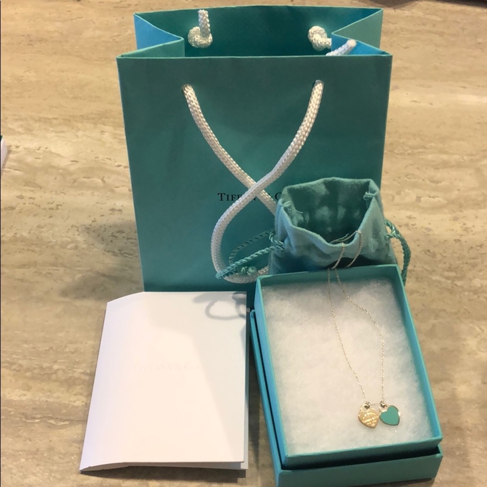 Return to Tiffany Mini Double Heart tag Pendant